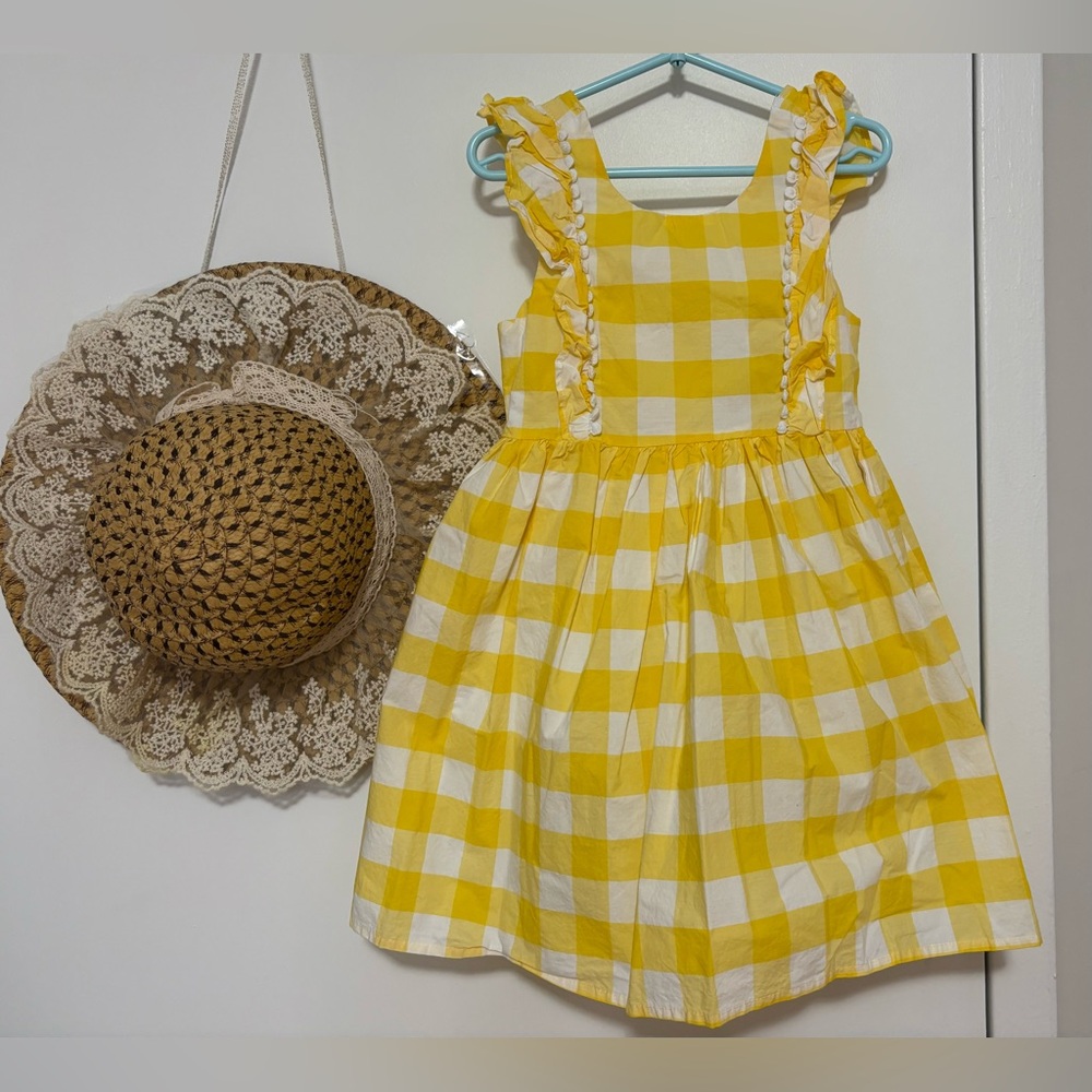Max Studio Kids Yellow and White Dress